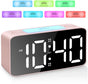 Digital Night Light - Klok Extra Powerful - 7 Colors - Ideal for Heavy Sleepers - Adjustable Volume and USB V1188-MS-313-0412