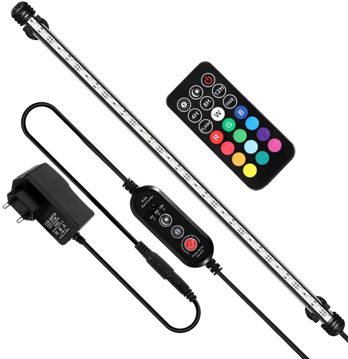 RGB Aquarium Light with Controller - Length 48.5 cm - 5.4 Watt - Aquarium Lamp - Aquarium Lamp - Aquarium V1188-MS-313-0419