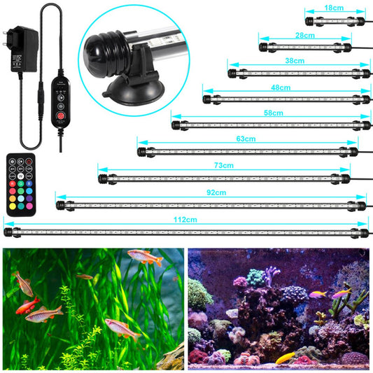 RGB Aquarium Light with Controller - Length 48.5 cm - 5.4 Watt - Aquarium Lamp - Aquarium Lamp - Aquarium V1188-MS-313-0419