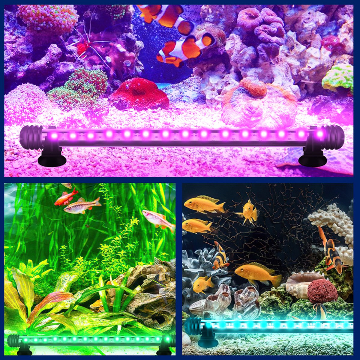 RGB Aquarium Light with Controller - Length 48.5 cm - 5.4 Watt - Aquarium Lamp - Aquarium Lamp - Aquarium V1188-MS-313-0419