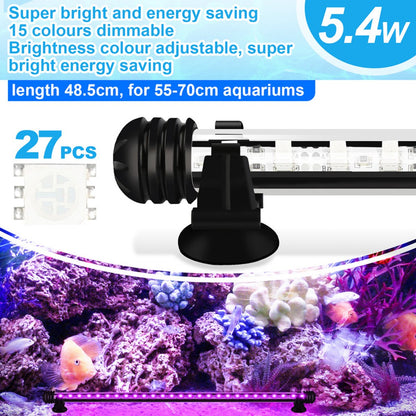 RGB Aquarium Light with Controller - Length 48.5 cm - 5.4 Watt - Aquarium Lamp - Aquarium Lamp - Aquarium V1188-MS-313-0419