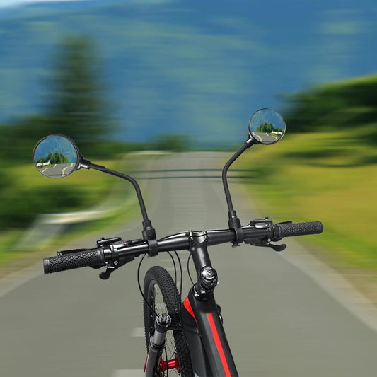 2-Piece Convex Bicycle Mirrors - Universal HD Handlebar Mirrors with 360-Degree Rotation and Wider Field of V1188-MS-313-0420