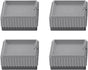 4x Square Furniture Risers - Stackable Table Legs for Washing Machines - Gray V1188-MS-313-0421