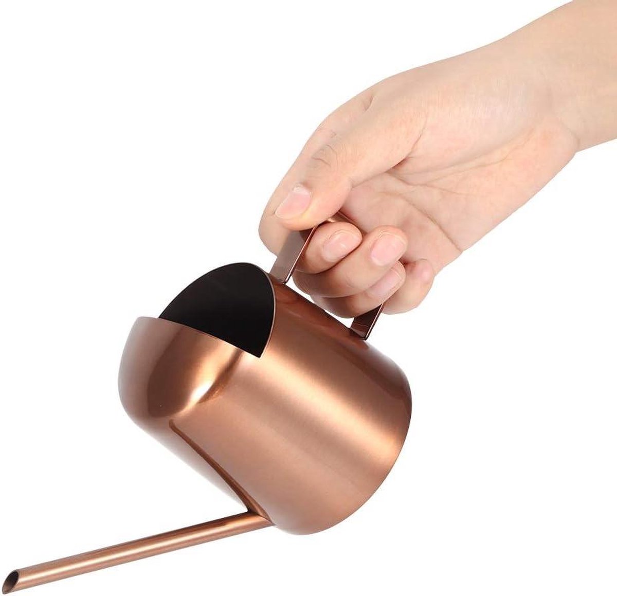 Small 300ml stainless steel watering can with long spout - ideal for flowers and household use V1188-MS-313-0422