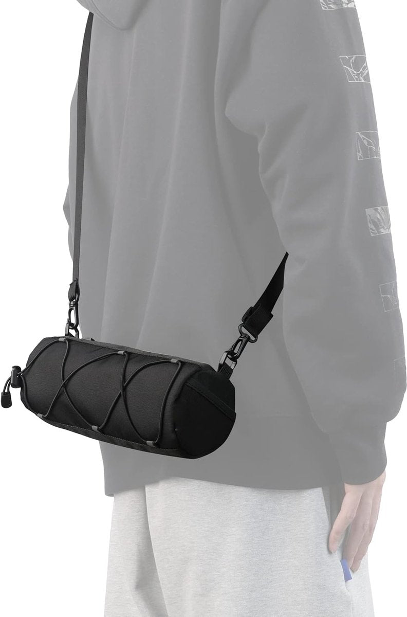 Bicycle handlebar bag - mountain bike bag for road bikes - black commuter shoulder bag V1188-MS-313-0431