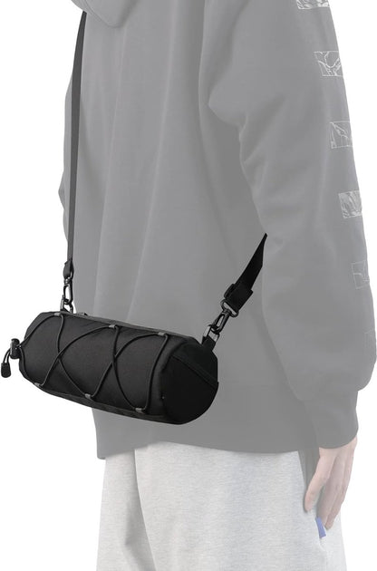 Bicycle handlebar bag - mountain bike bag for road bikes - black commuter shoulder bag V1188-MS-313-0431