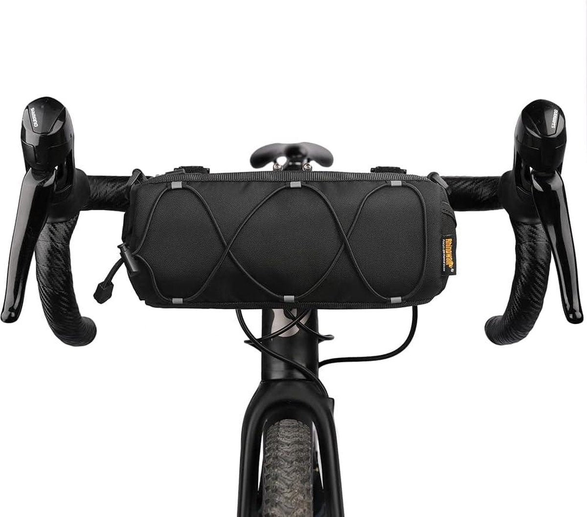 Bicycle handlebar bag - mountain bike bag for road bikes - black commuter shoulder bag V1188-MS-313-0431
