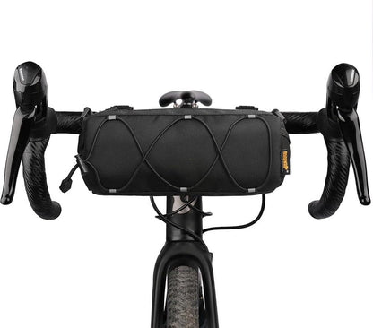 Bicycle handlebar bag - mountain bike bag for road bikes - black commuter shoulder bag V1188-MS-313-0431