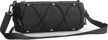 Bicycle handlebar bag - mountain bike bag for road bikes - black commuter shoulder bag V1188-MS-313-0431