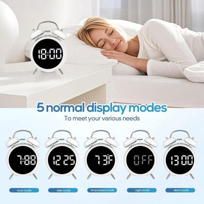 Digital clock - Digital clock - LED display - Bedroom - Clock - Energy efficient - Black V1188-MS-313-0432