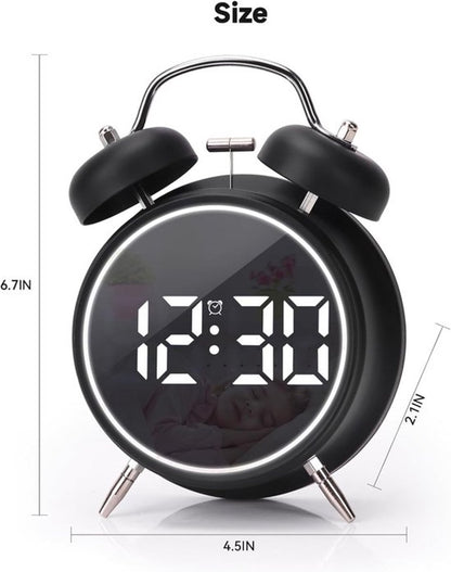 Digital clock - Digital clock - LED display - Bedroom - Clock - Energy efficient - Black V1188-MS-313-0432