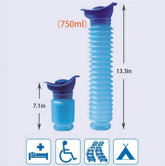 Compact, foldable travel urinal - blue - 750ml V1188-MS-313-0436
