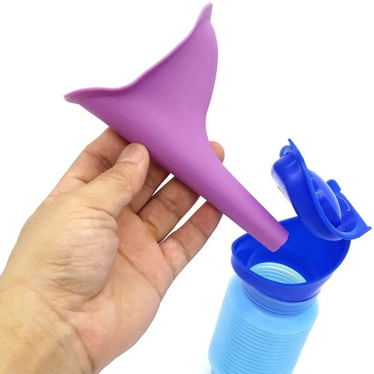 Compact, foldable travel urinal - blue - 750ml V1188-MS-313-0436
