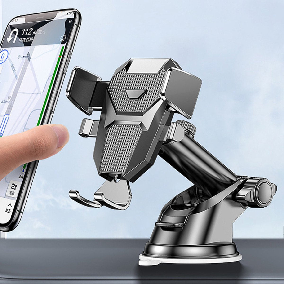 Universal Car Phone Holder with Suction Cup - Car, Office, - Smartphone Car Phone Holder V1188-MS-313-0438