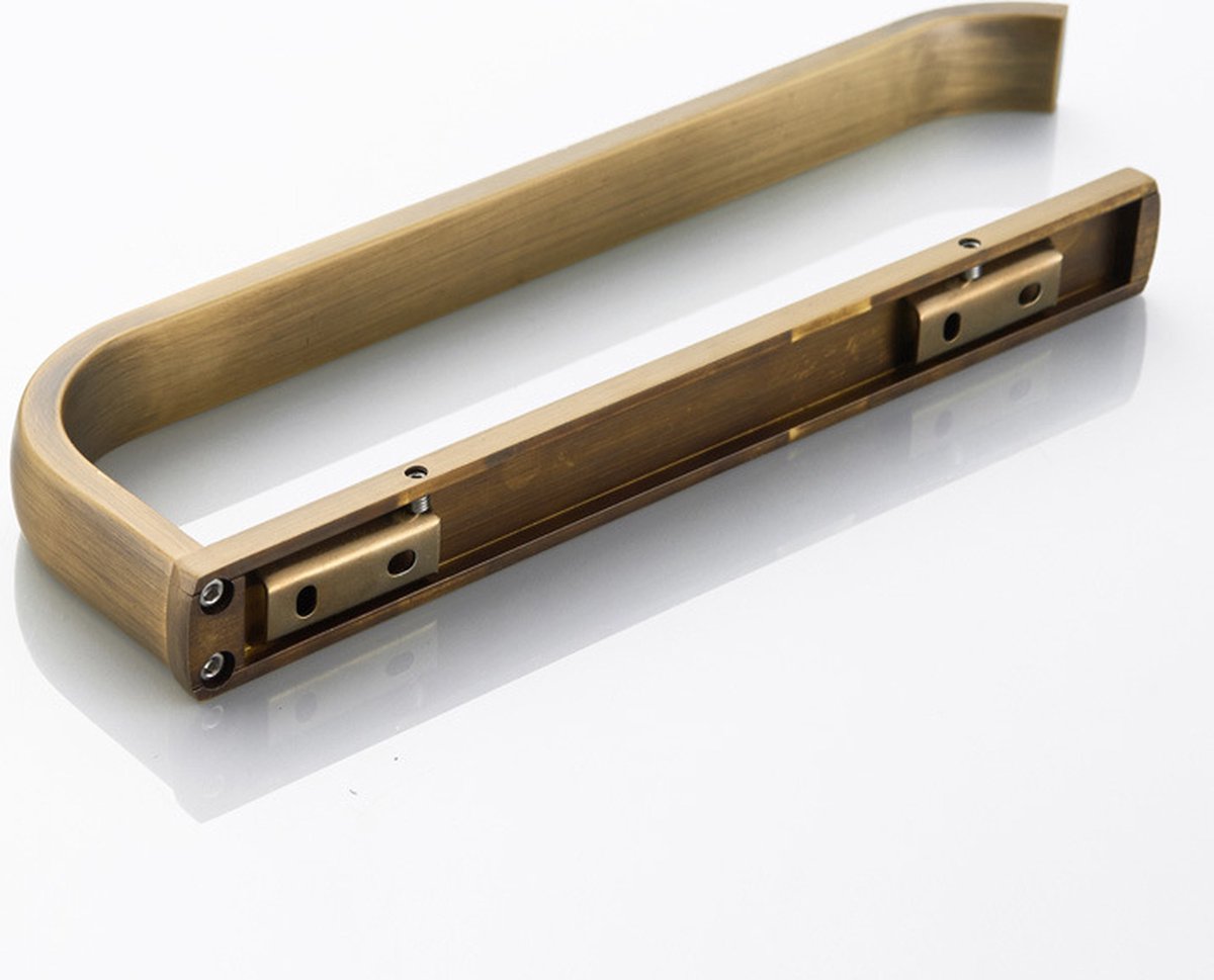 Brushed brass wall-mounted towel rail, 1 piece, for bathroom, 29 cm, bathroom accessory V1188-MS-313-0440