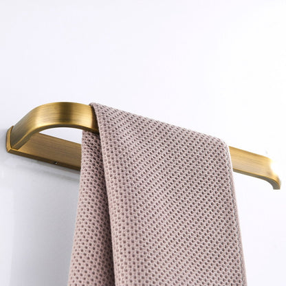 Brushed brass wall-mounted towel rail, 1 piece, for bathroom, 29 cm, bathroom accessory V1188-MS-313-0440