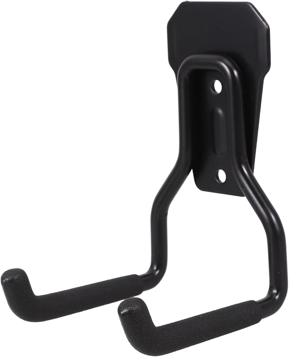 Support - Heavy-duty metal wall hook - Black mounting hooks for bicycles, ladders, and bulky items. Durable V1188-MS-313-0453