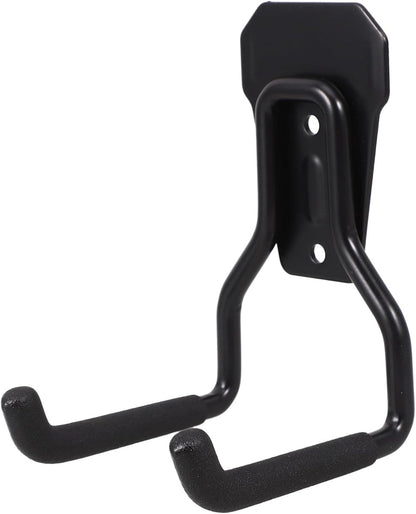Support - Heavy-duty metal wall hook - Black mounting hooks for bicycles, ladders, and bulky items. Durable V1188-MS-313-0453