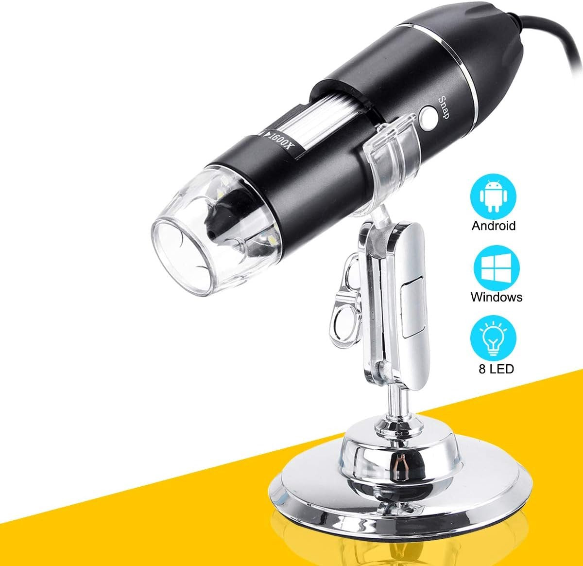Microscope - Children's Microscope - USB Type-C Digital Microscope - 3 in 1, 50X-1600X Magnification - V1188-MS-313-0457