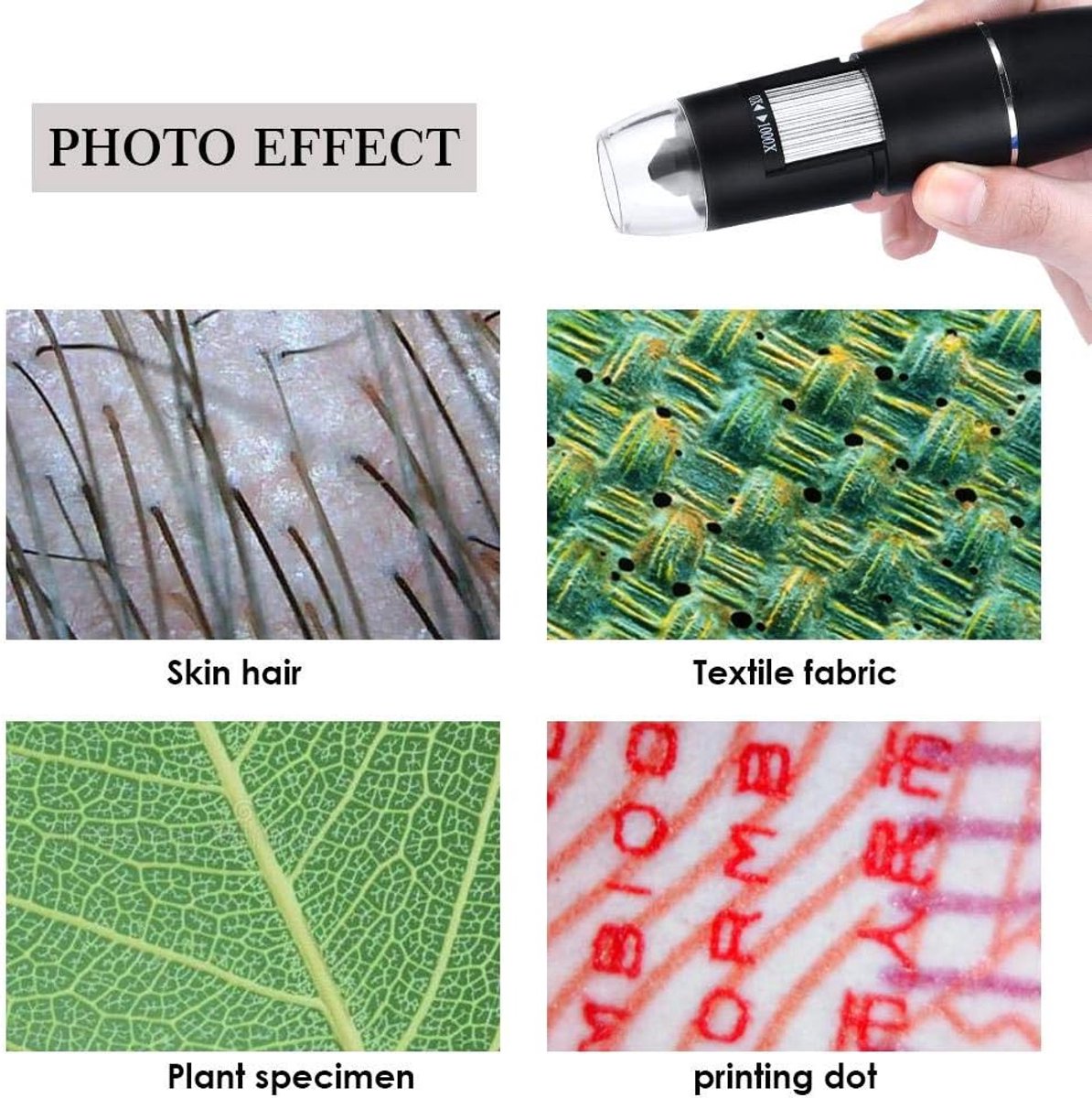Microscope - Children's Microscope - USB Type-C Digital Microscope - 3 in 1, 50X-1600X Magnification - V1188-MS-313-0457