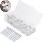 Cable storage box - Cable organizer with 10 cable ties - Cable storage box - Clear plastic storage box for V1188-MS-313-0459