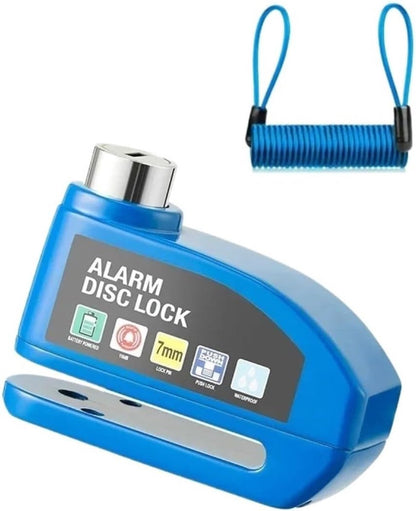Bicycle disc brake lock - Disc brake alarm - With reminder cable - 7 mm - Motorcycle lock - Scooter lock - V1188-MS-313-0468