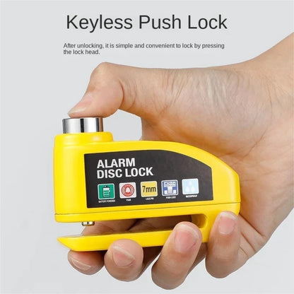 Bicycle disc brake lock - Disc brake alarm - With reminder cable - 7 mm - Motorcycle lock - Scooter lock - V1188-MS-313-0468