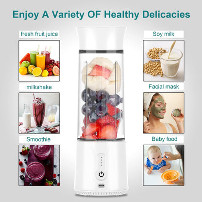 Blender - Mini Blender - Smoothie Maker - USB Rechargeable Mini Blender - Portable Blender for Milkshakes, V1188-MS-313-0477