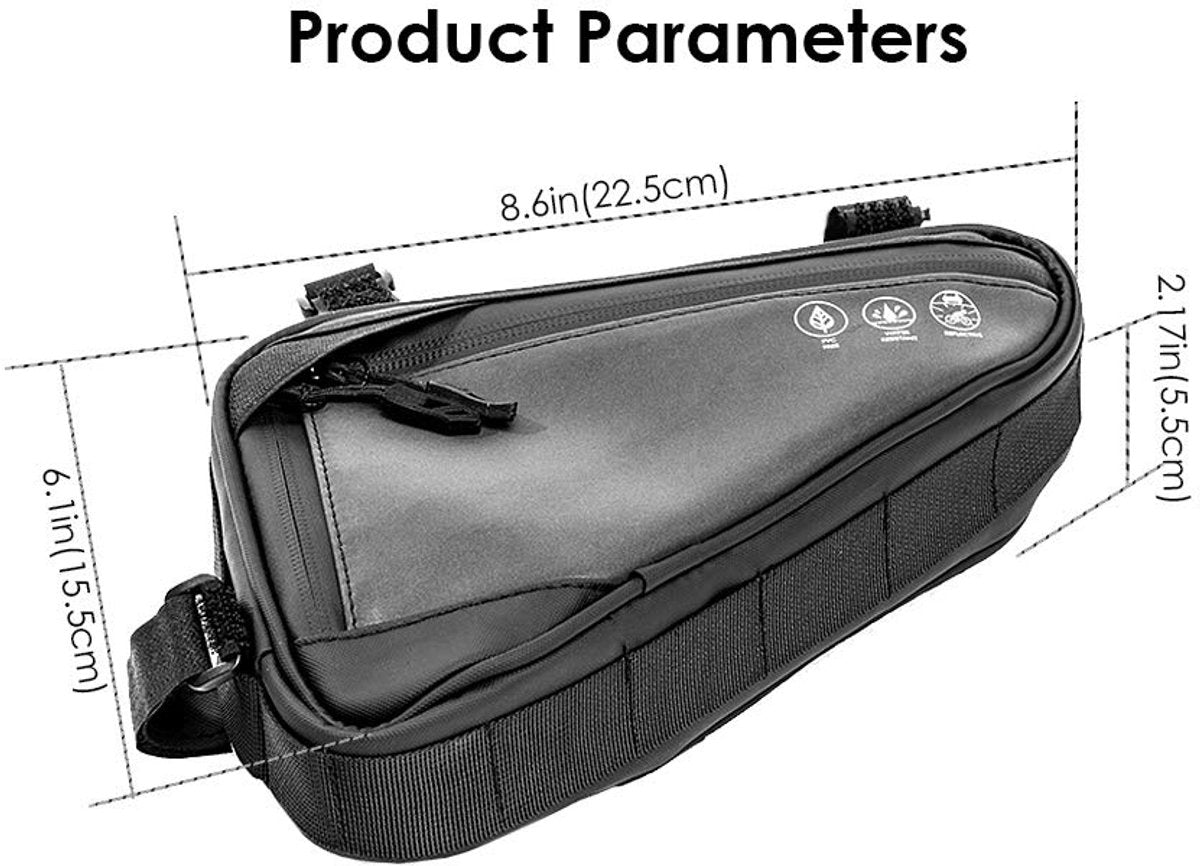 Bicycle pannier - Bicycle frame bag - Bicycle frame bag - Triangular bicycle frame bag - Storage bag - V1188-MS-313-0479