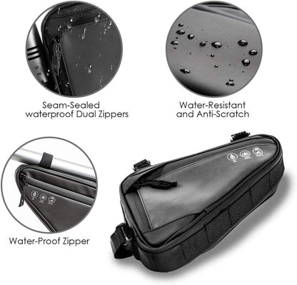 Bicycle pannier - Bicycle frame bag - Bicycle frame bag - Triangular bicycle frame bag - Storage bag - V1188-MS-313-0479