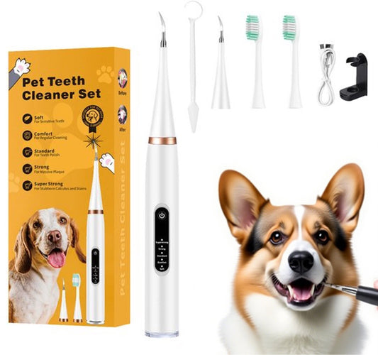 Electric Dog Toothbrush - Dental Cleaning Tools - Dog Toothbrush Set with LED Light - Rechargeable Dental V1188-MS-313-0493