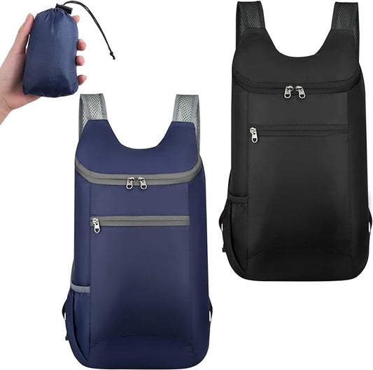 Backpack - Set of 2 Ultralight Foldable Backpacks - Waterproof Hiking Backpack - Ultralight Outdoor Backpack V1188-MS-313-0494