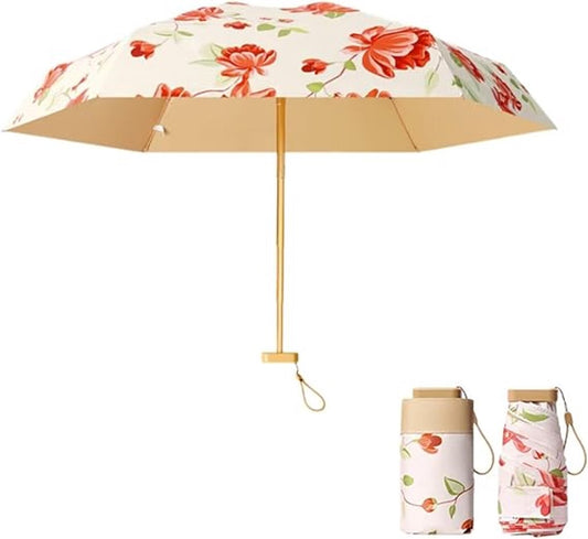 Folding Umbrella - Foldable - Umbrella for Girls - Small Mini Folding Umbrella - Compact Design - Ideal for V1188-MS-313-0495