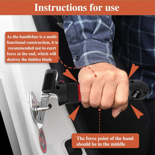 Set of 2 multifunctional car door handles, as an aid for getting in and out of cars, making it easier for V1188-MS-313-0505