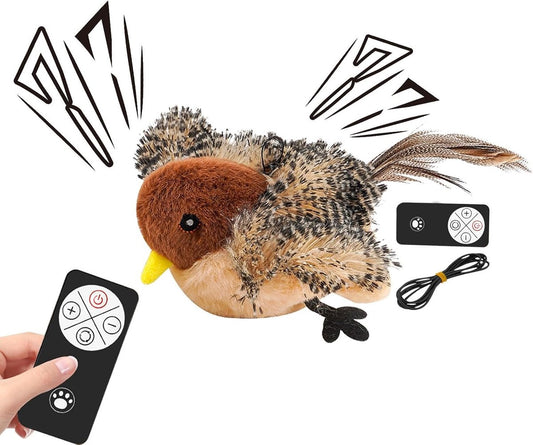 Cat Toys - Cat Toys with Catnip - Flappy Bird Cat Toy for Indoor Cats - Rechargeable - Electric Cat Toys - V1188-MS-313-0507