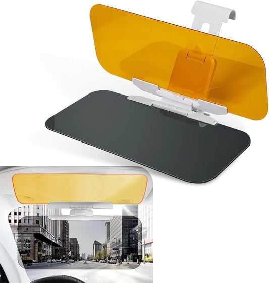 Car Sunshade - 2-in-1 Sunshade Extension - Day and Night Glare Protection - For All Vehicles - Driver and V1188-MS-313-0509