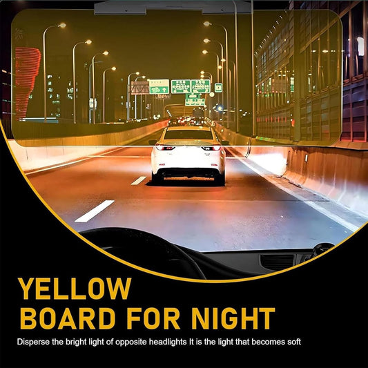Car Sunshade - 2-in-1 Sunshade Extension - Day and Night Glare Protection - For All Vehicles - Driver and V1188-MS-313-0509