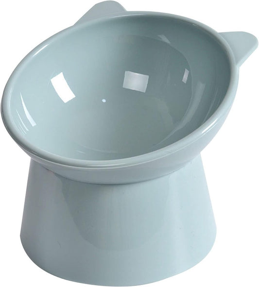 Cat bowl - Feeders - Tilting bowl - Anti-vomiting - Angled design - Blue - Perfect for cats - Indoor use - V1188-MS-313-0511
