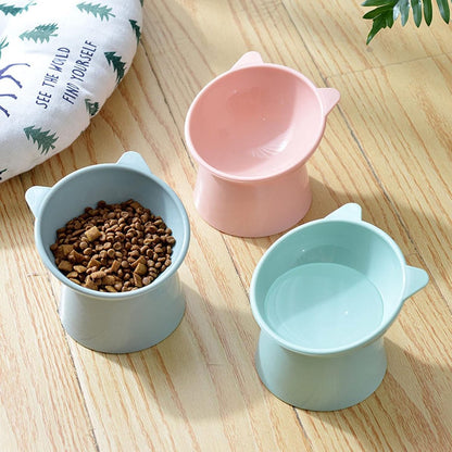 Cat bowl - Feeders - Tilting bowl - Anti-vomiting - Angled design - Blue - Perfect for cats - Indoor use - V1188-MS-313-0511