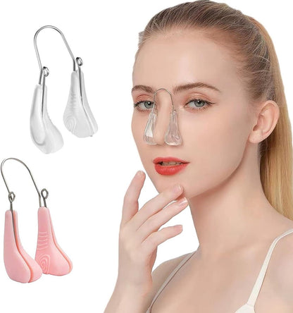 Silicone nose clips for women with wide noses (2 pieces) (transparent pink) V1188-MS-313-0515