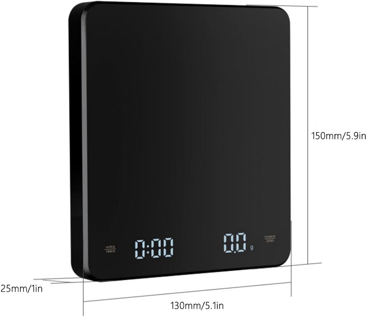 Precision Scale - Barista Scale - Coffee Scale with Timer - Small 3 kg / 0 g Coffee Scale with Gravity Sensor V1188-MS-313-0518