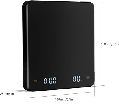 Precision Scale - Barista Scale - Coffee Scale with Timer - Small 3 kg / 0 g Coffee Scale with Gravity Sensor V1188-MS-313-0518
