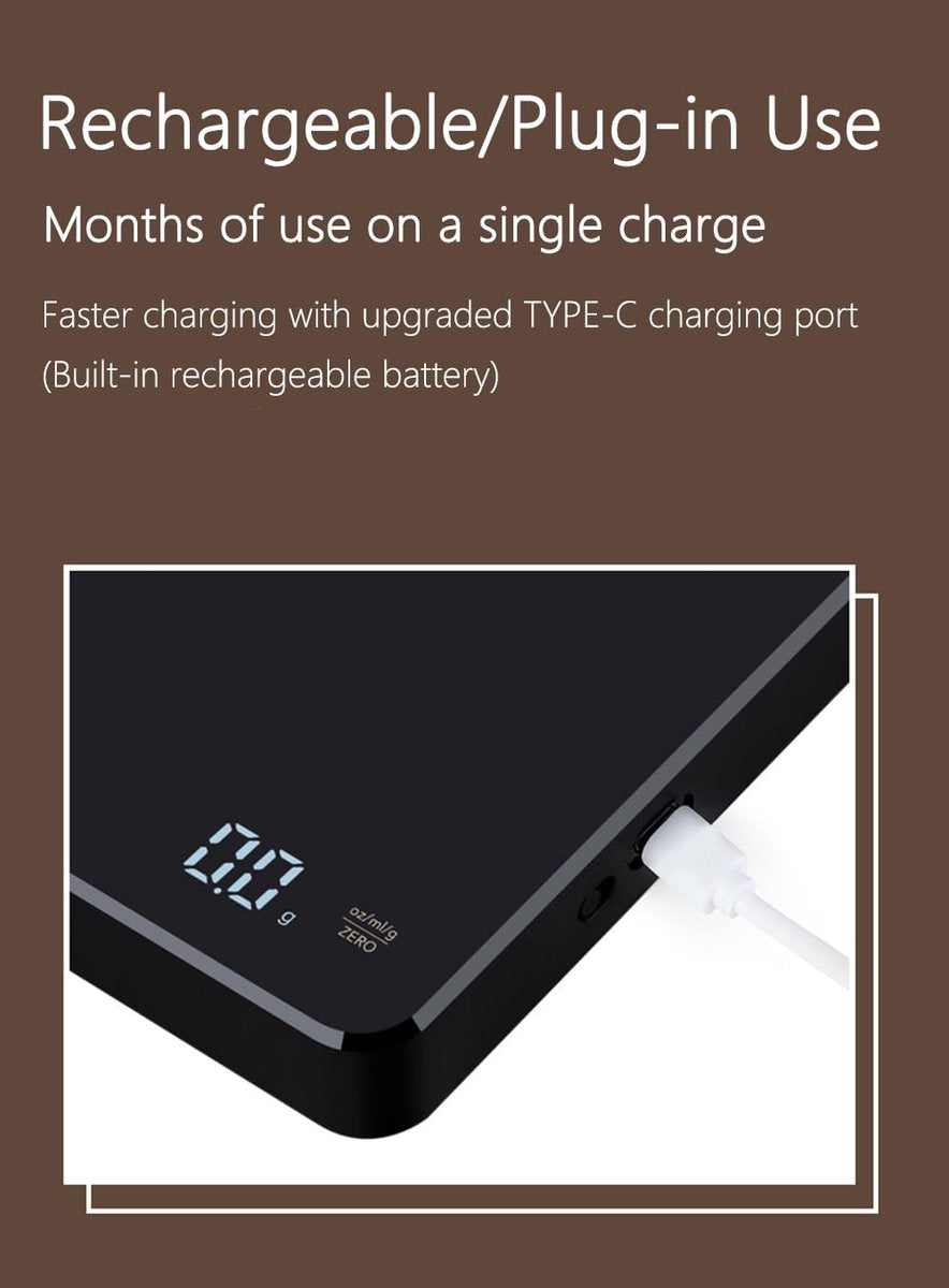 Precision Scale - Barista Scale - Coffee Scale with Timer - Small 3 kg / 0 g Coffee Scale with Gravity Sensor V1188-MS-313-0518