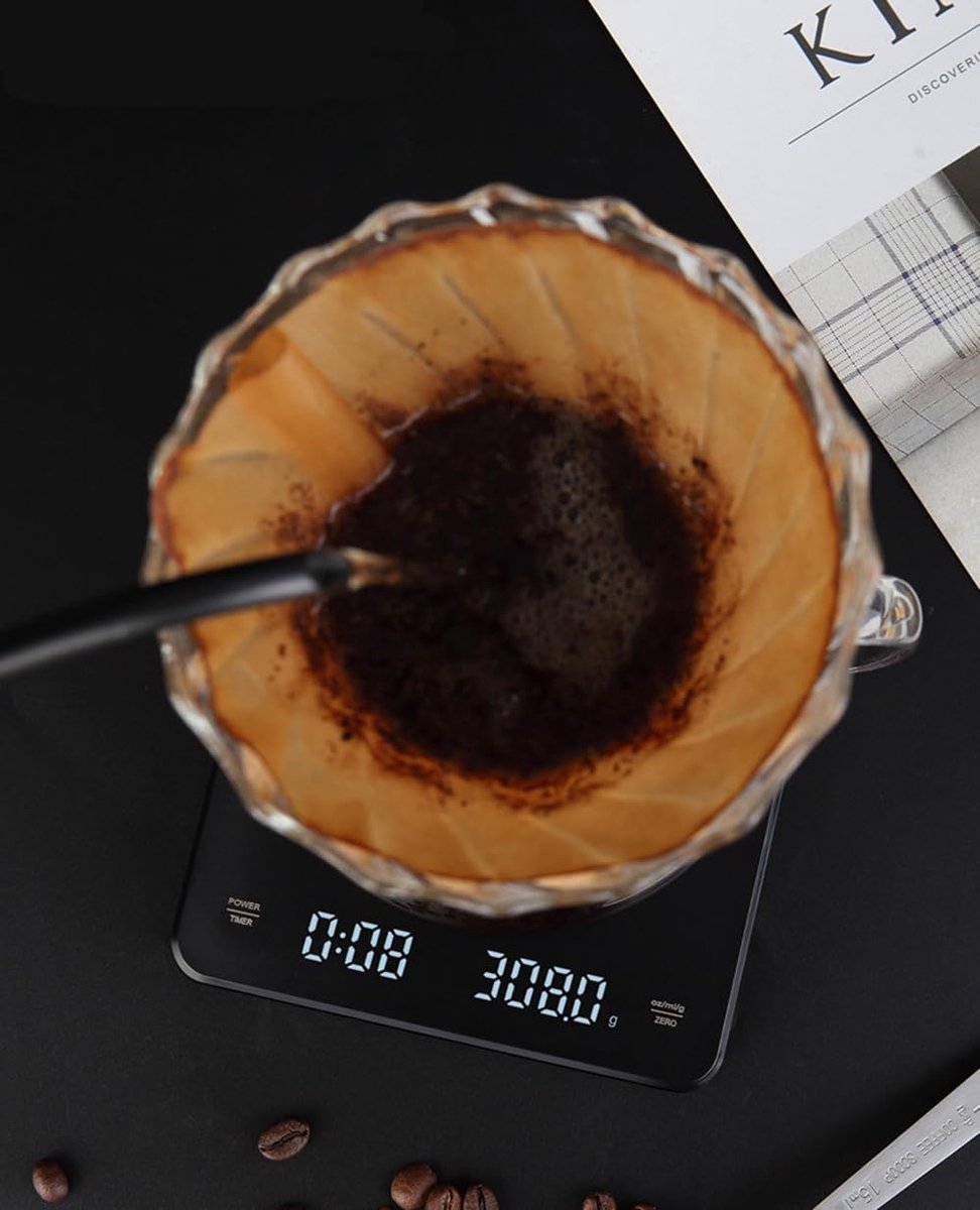 Precision Scale - Barista Scale - Coffee Scale with Timer - Small 3 kg / 0 g Coffee Scale with Gravity Sensor V1188-MS-313-0518