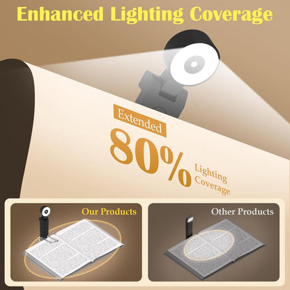 Reading light for books - For bed - With clip - Rechargeable - 5 settings - Bedside lamp - Black V1188-MS-313-0527