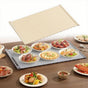 250W roll-up electric hot plate with 8 temperature settings and a 6-hour timer, for buffets, made of V1188-MS-313-0532