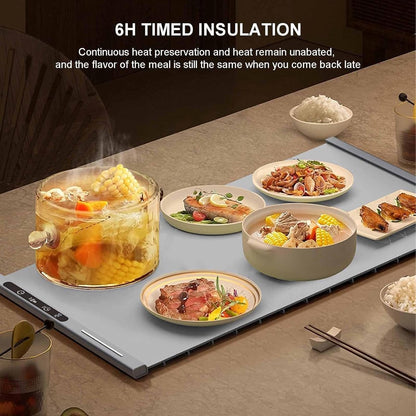 250W roll-up electric hot plate with 8 temperature settings and a 6-hour timer, for buffets, made of V1188-MS-313-0533
