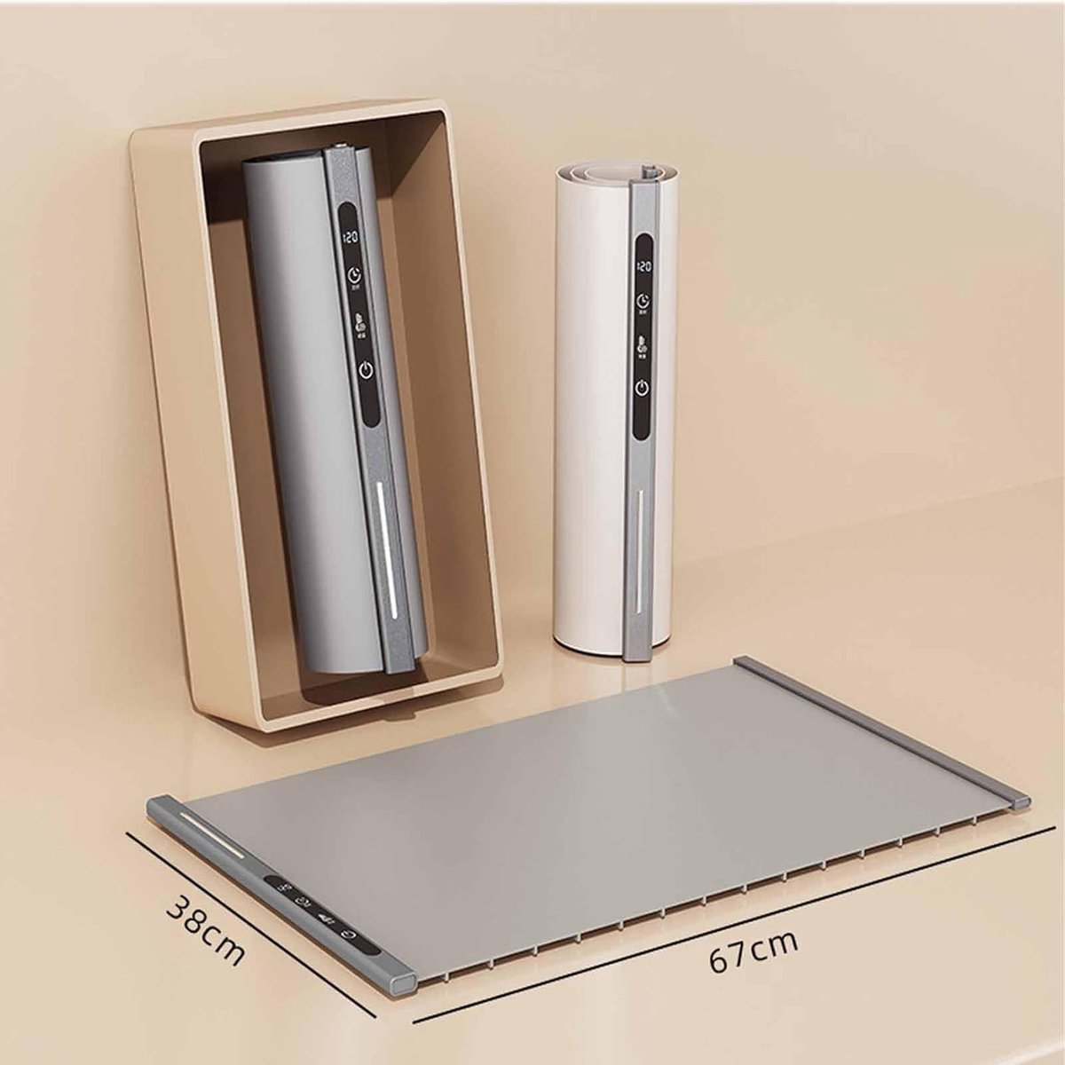 250W roll-up electric hot plate with 8 temperature settings and a 6-hour timer, for buffets, made of V1188-MS-313-0533