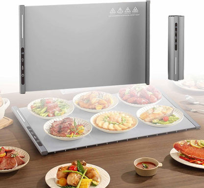 250W roll-up electric hot plate with 8 temperature settings and a 6-hour timer, for buffets, made of V1188-MS-313-0534