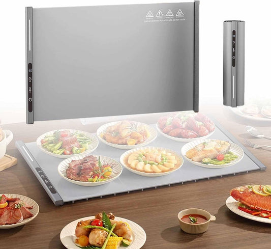 250W roll-up electric hot plate with 8 temperature settings and a 6-hour timer, for buffets, made of V1188-MS-313-0534